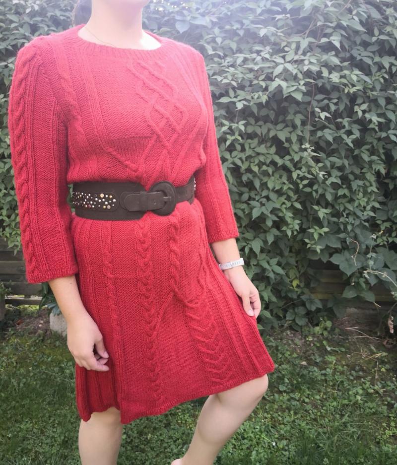 Strickkleid rot