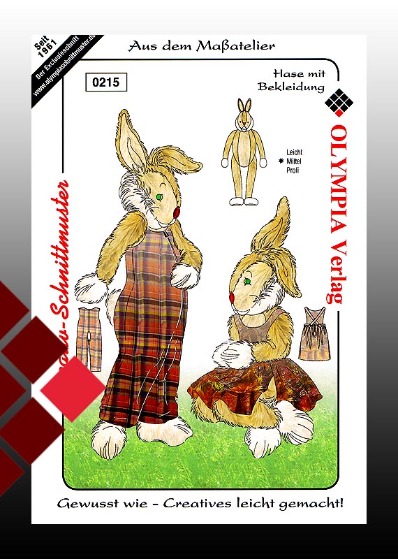 Hase mit Kleidung