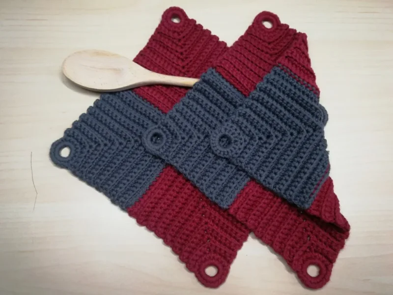 Patchwork-Topflappen, 2-farbig
