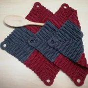 Patchwork-Topflappen, 2-farbig