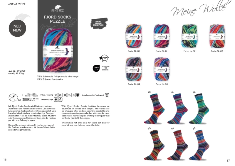 Golden Socks Puzzle Sockenwolle