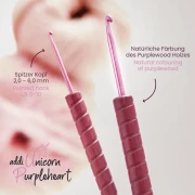 addiUnicorn Purpleheart Häkelnadel